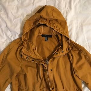 Dark yellow cargo style forever21 jacket